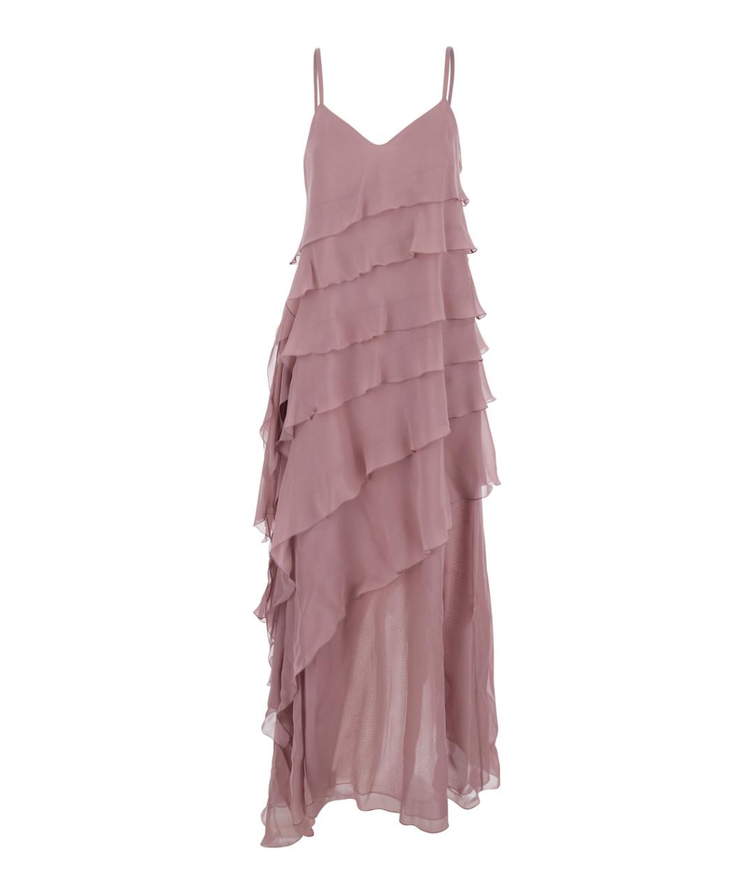 ANTONELLI Розовое шелковое коктейльное платье, фото 1