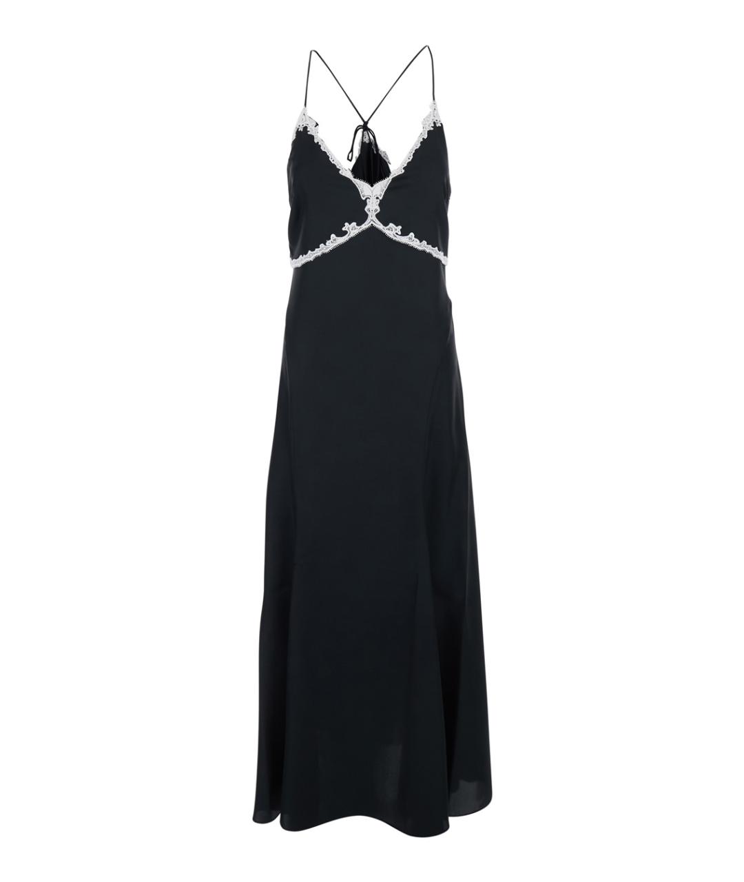 PINKO Черное ацетатное повседневное платье, фото 1