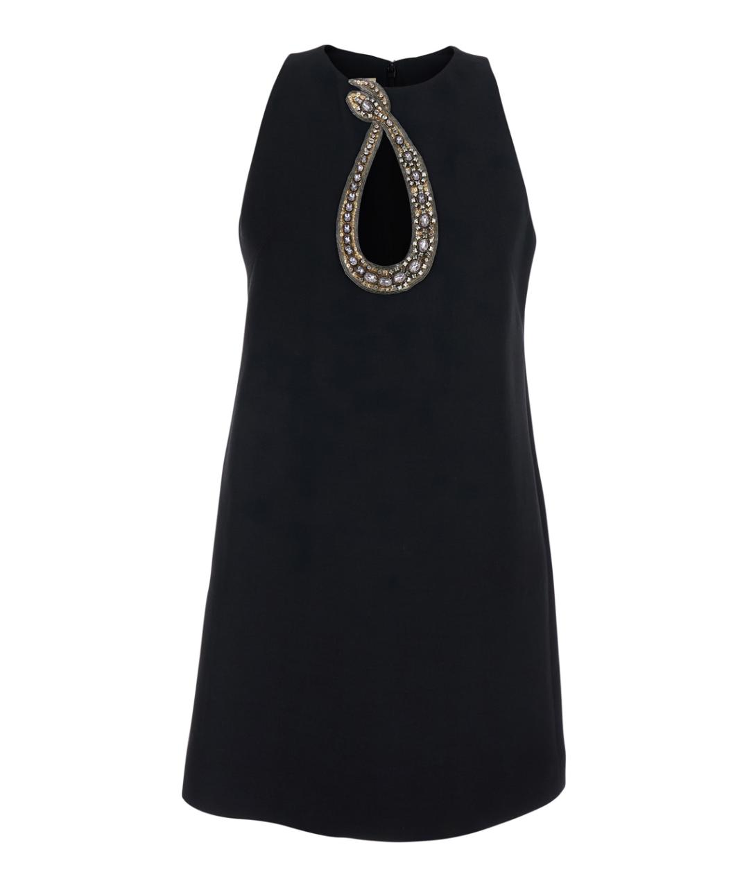 VALENTINO Черное шерстяное вечернее платье, фото 1