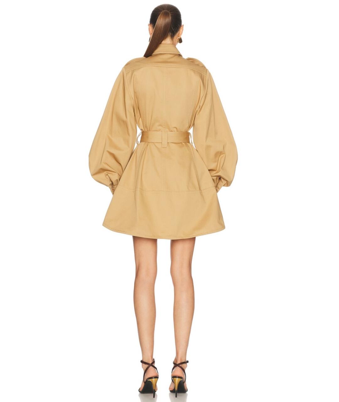 ZIMMERMANN Коричневое хлопковое коктейльное платье, фото 6