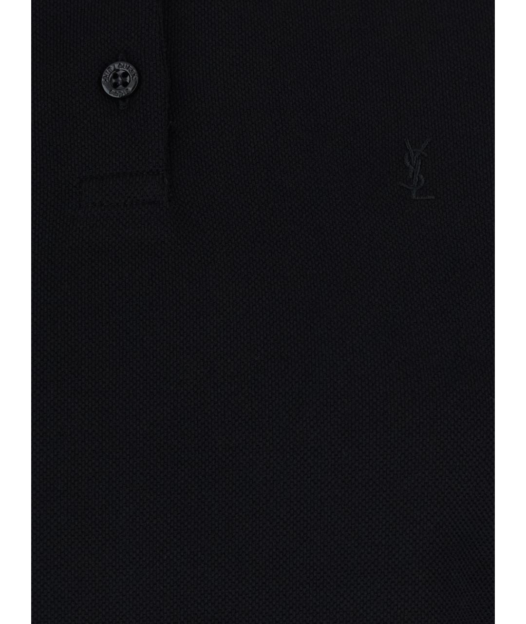 SAINT LAURENT Черное хлопковое повседневное платье, фото 3