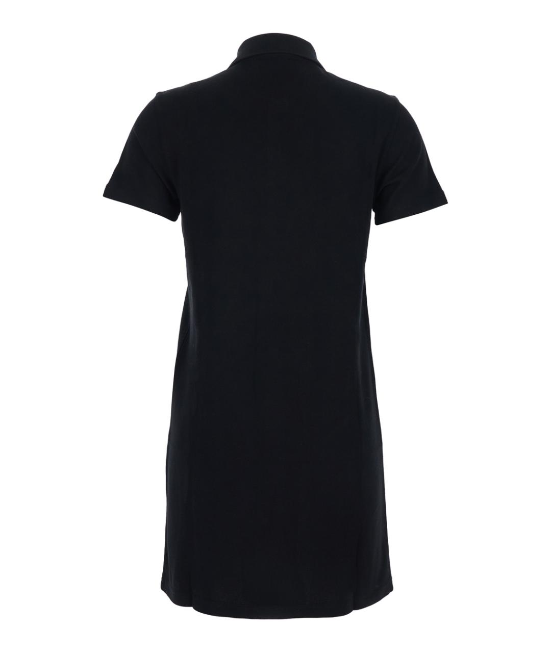 SAINT LAURENT Черное хлопковое повседневное платье, фото 2