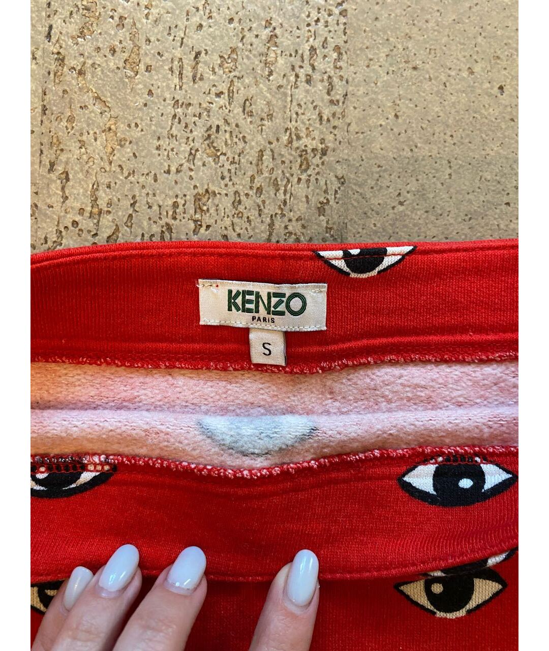 KENZO Красная хлопковая юбка мини, фото 3