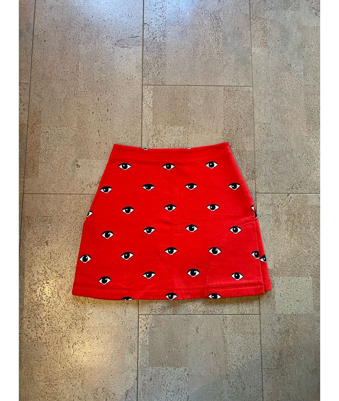 KENZO Красная хлопковая юбка мини, фото 7