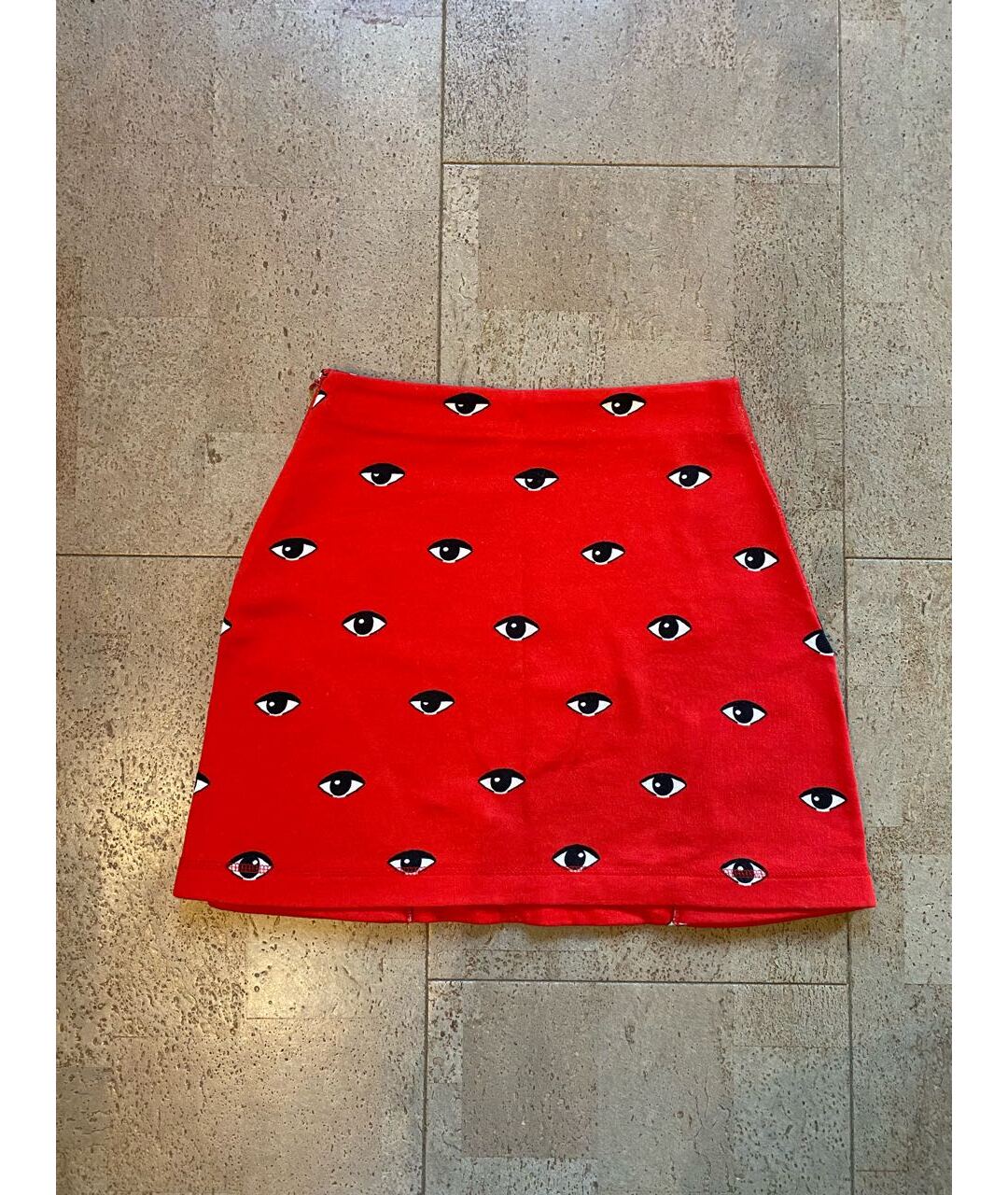 KENZO Красная хлопковая юбка мини, фото 2
