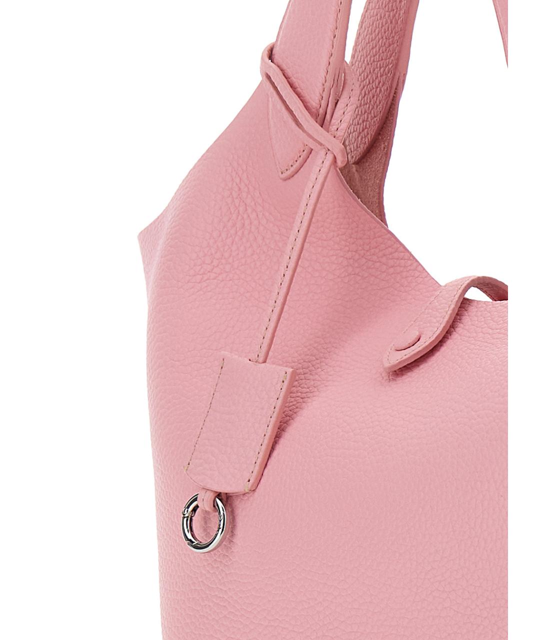 POLO RALPH LAUREN Розовая кожаная сумка тоут, фото 3