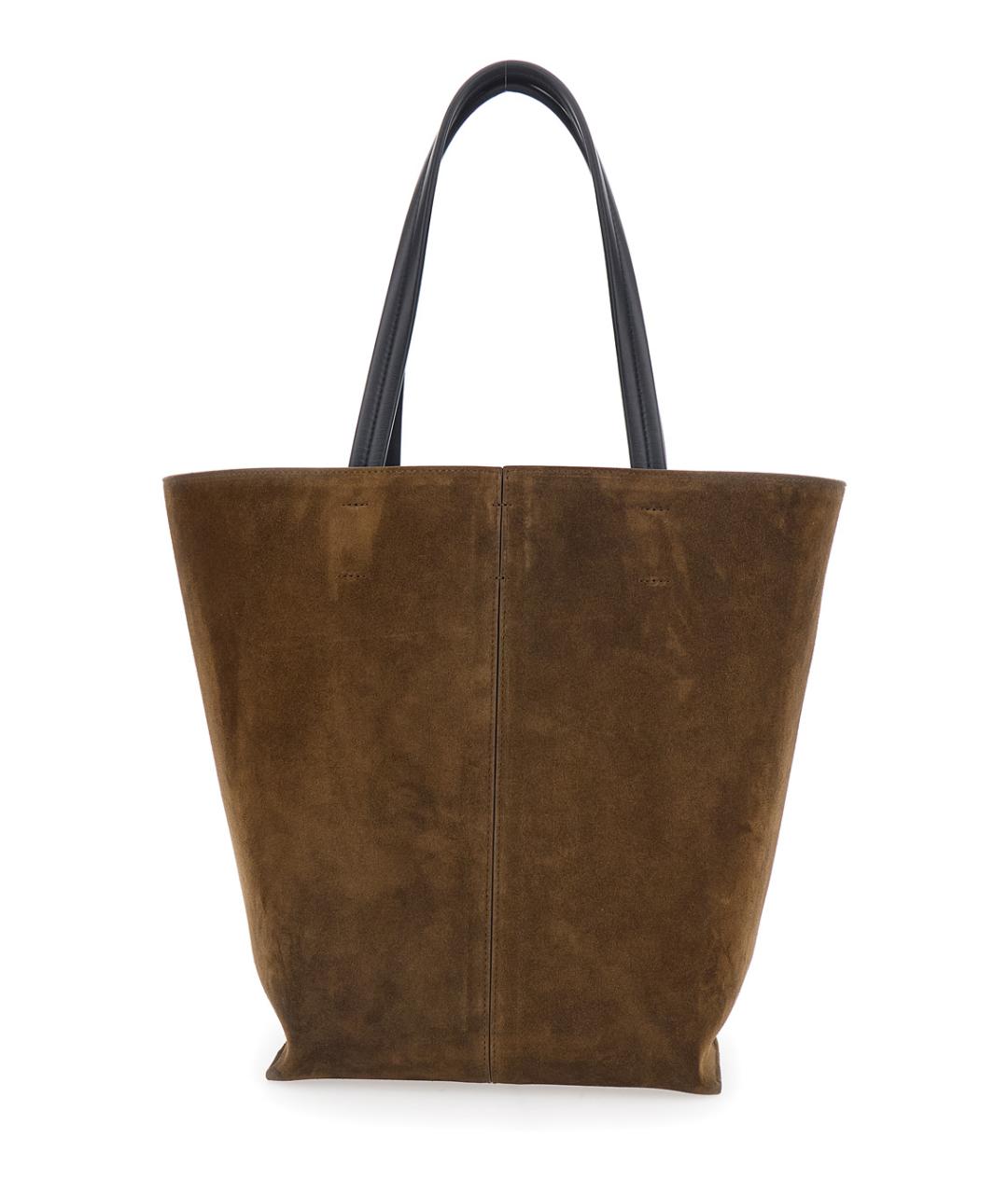 PHOEBE PHILO Зеленая замшевая сумка тоут, фото 2