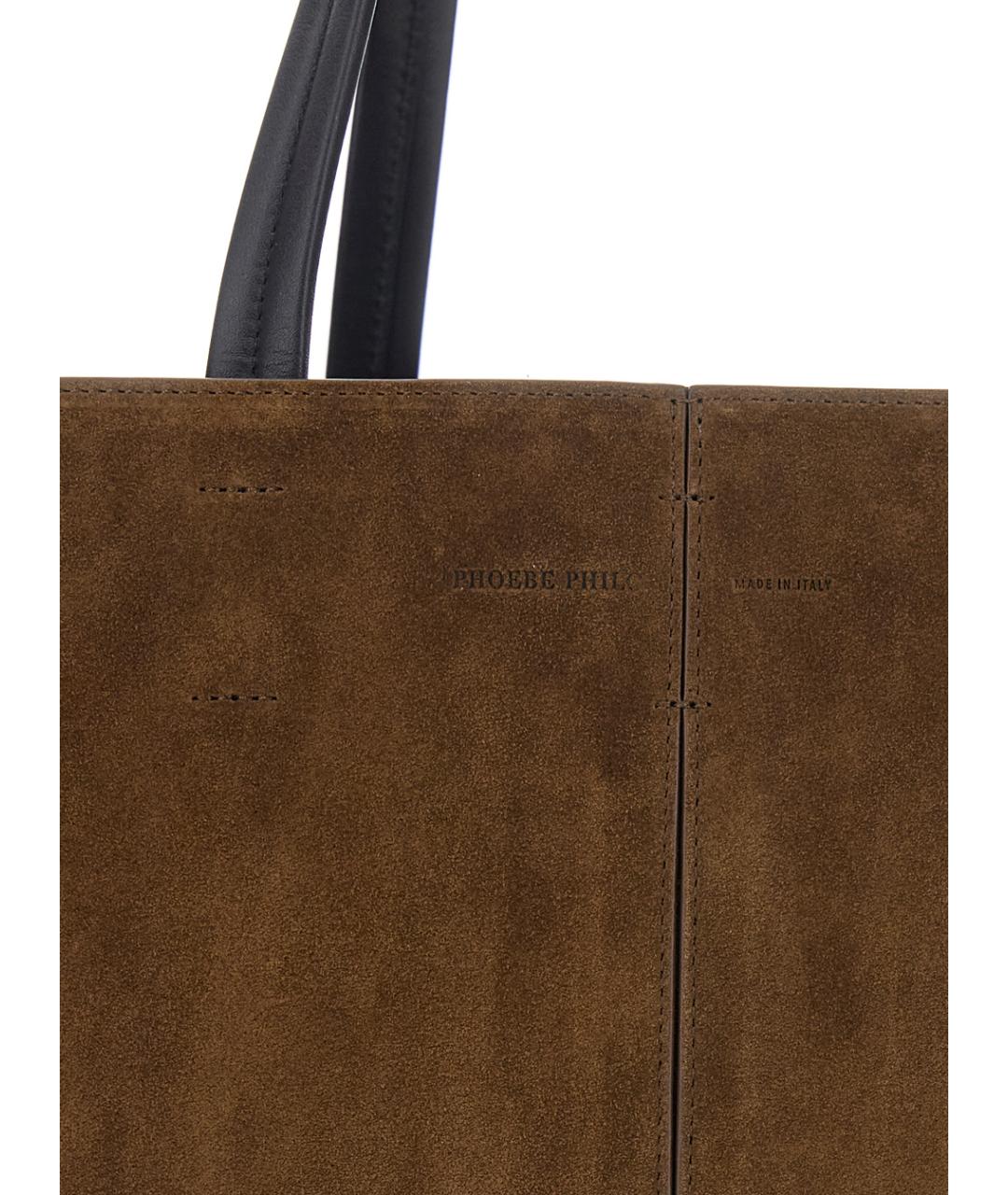 PHOEBE PHILO Зеленая замшевая сумка тоут, фото 4