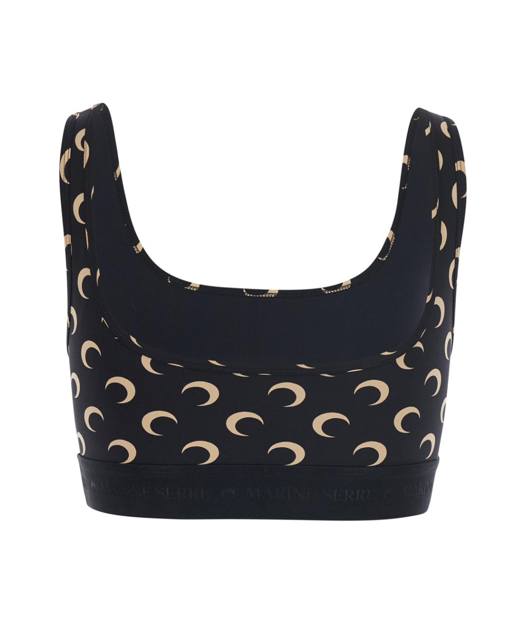 MARINE SERRE Черная полиамидовая майка, фото 2