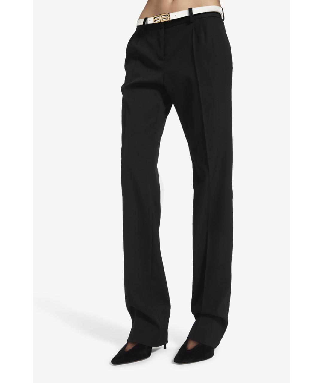 BALENCIAGA Черные шерстяные брюки узкие, фото 5