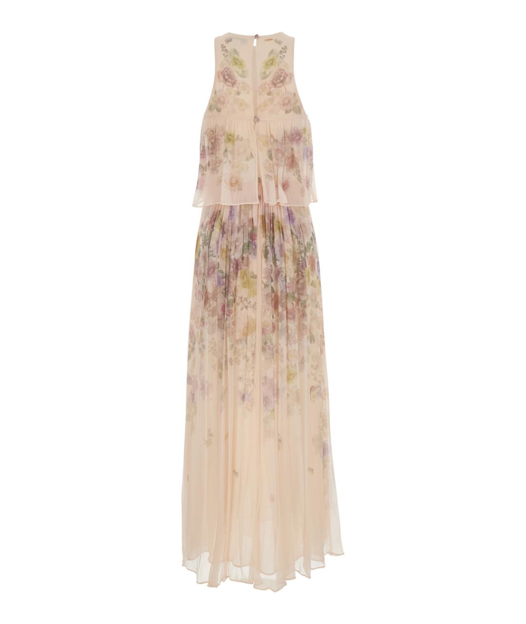 TWIN-SET Бежевое вискозное повседневное платье, фото 2