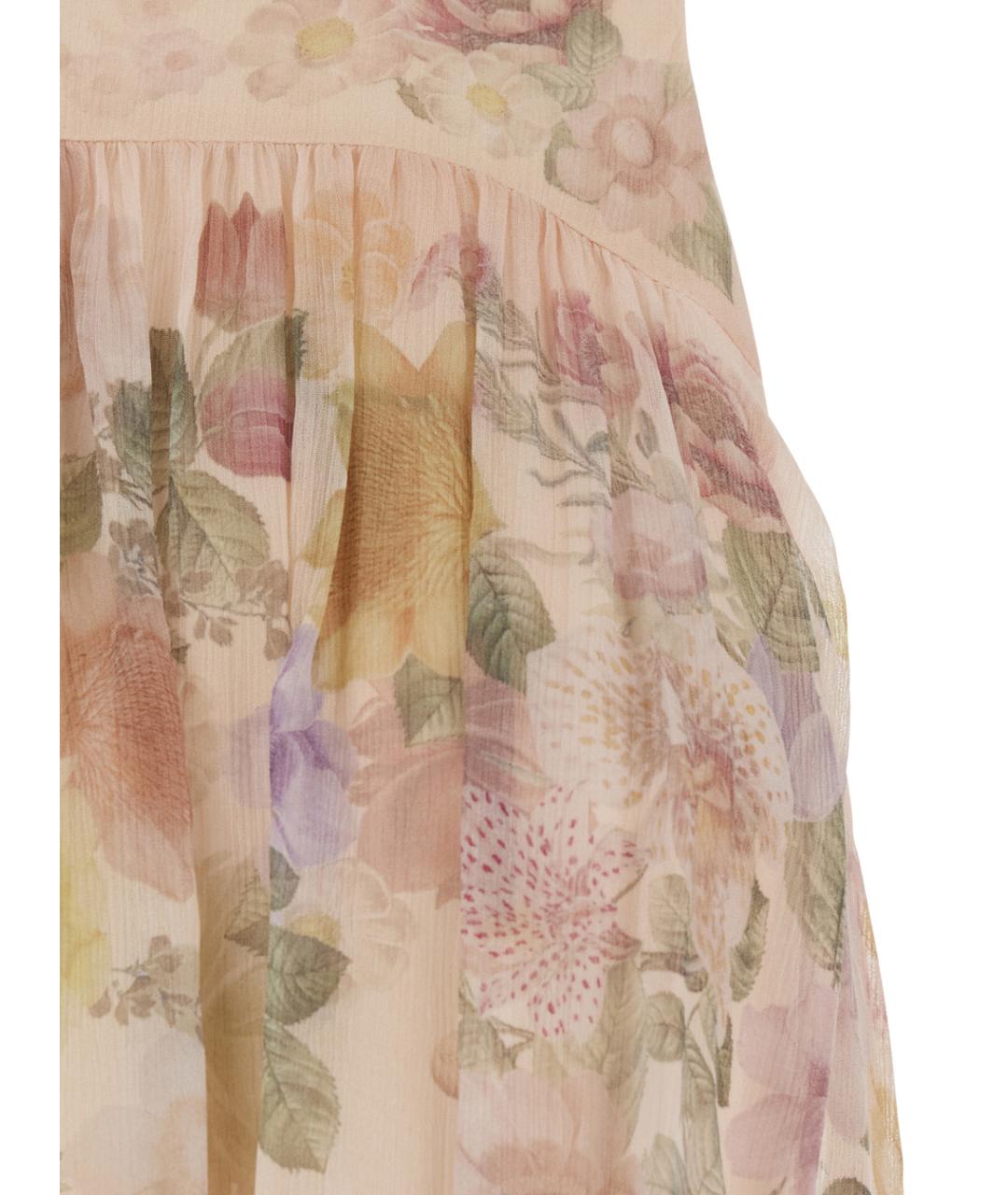 TWIN-SET Бежевое вискозное повседневное платье, фото 3