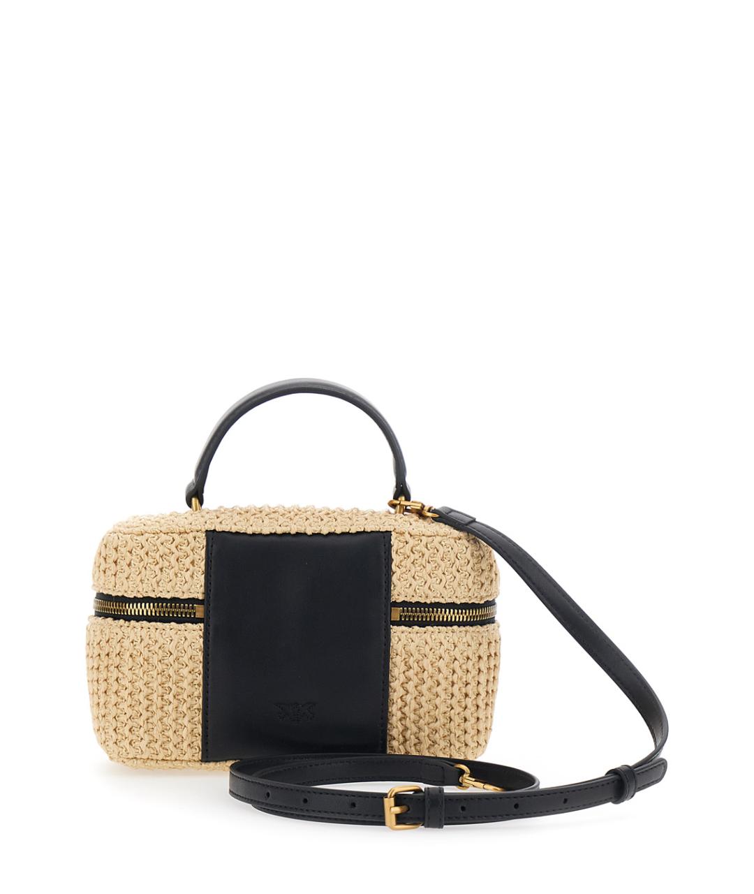 PINKO Бежевая пелетеная сумка через плечо, фото 2