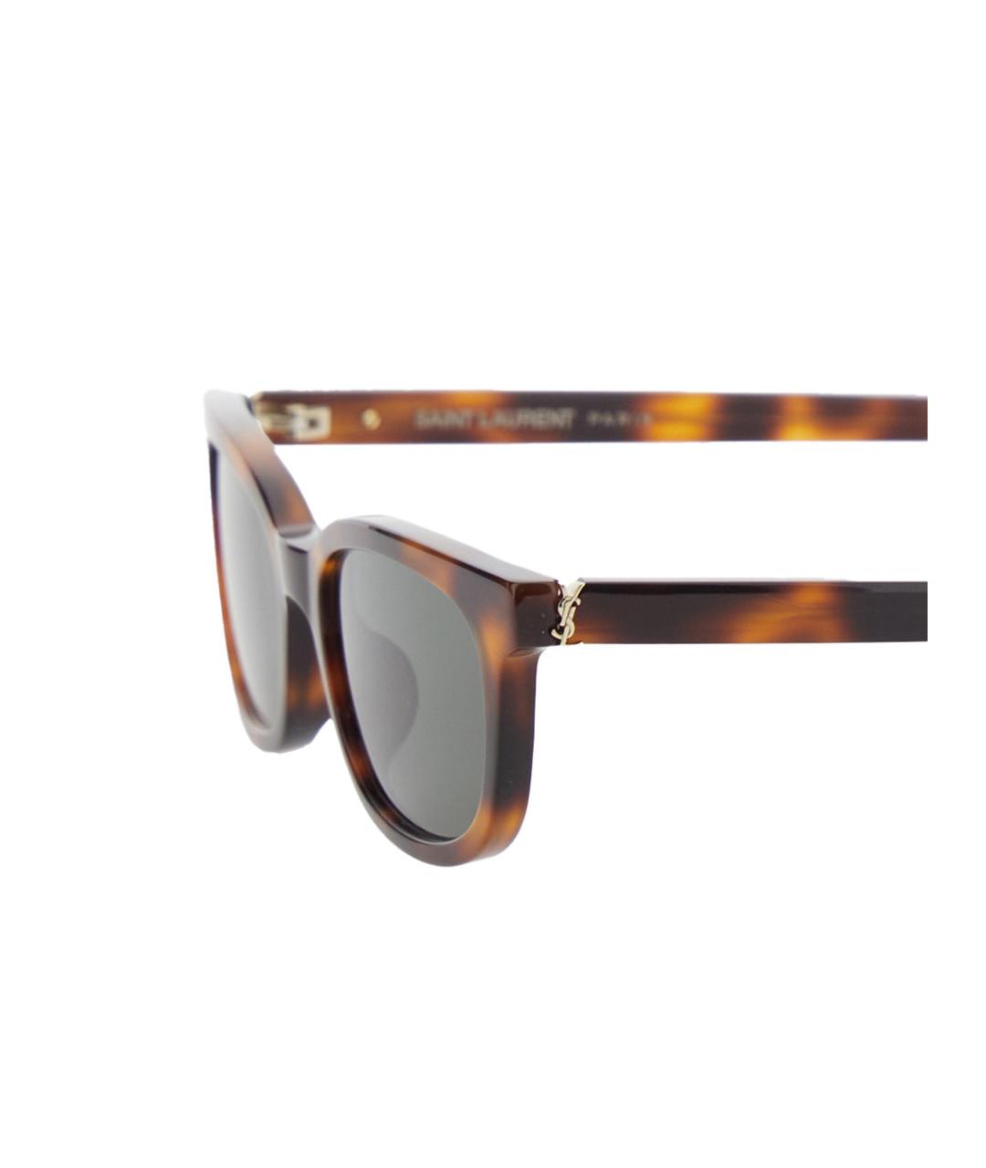 SAINT LAURENT Коричневые солнцезащитные очки, фото 2