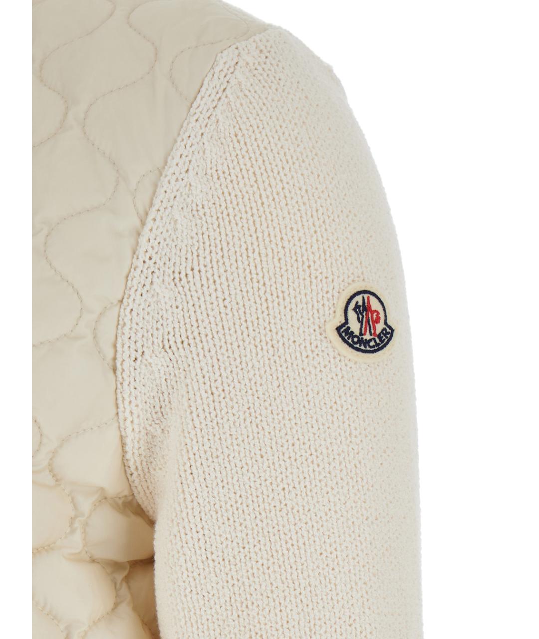 MONCLER Белый полиамидовый кардиган, фото 3