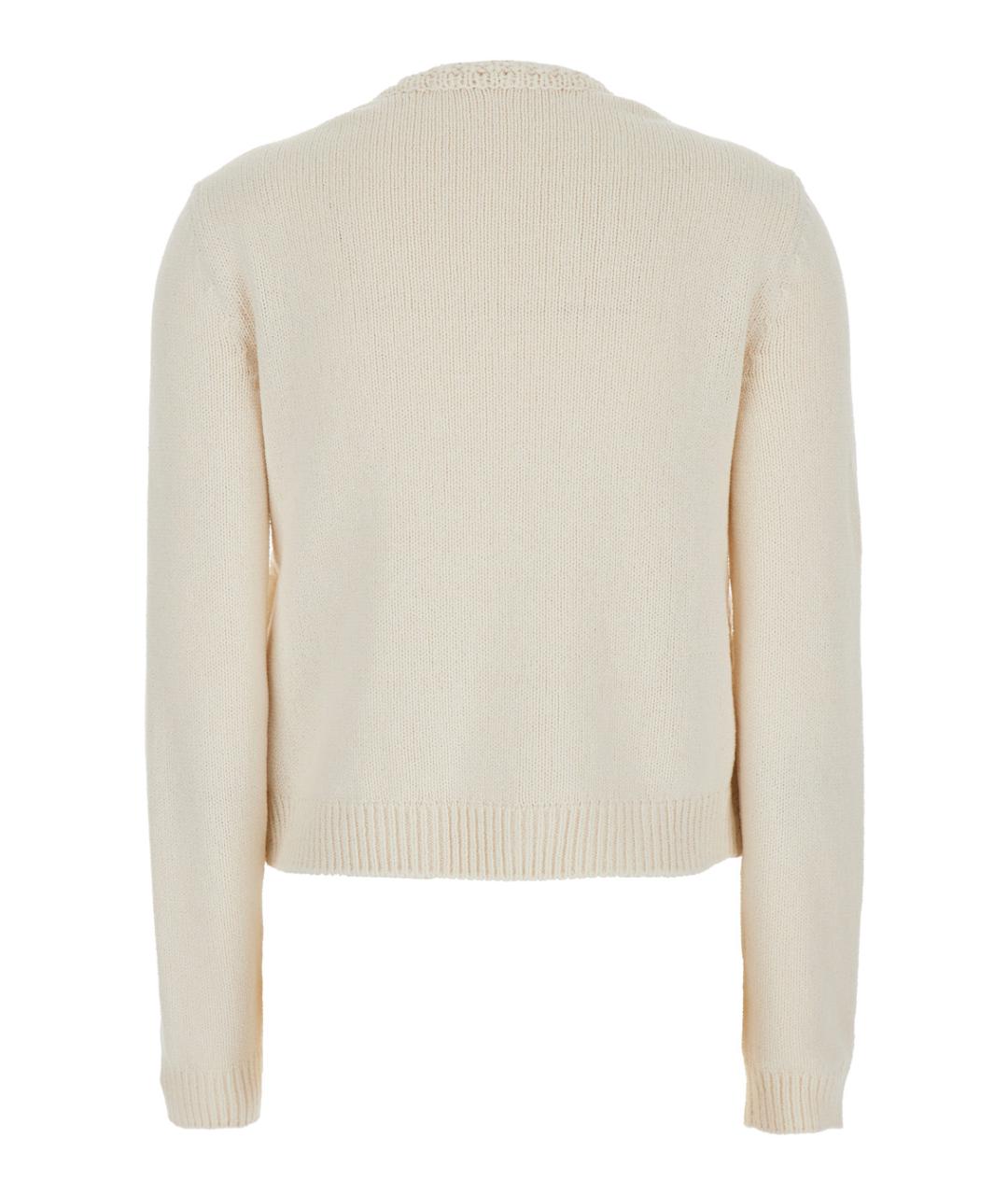 MONCLER Белый полиамидовый кардиган, фото 2