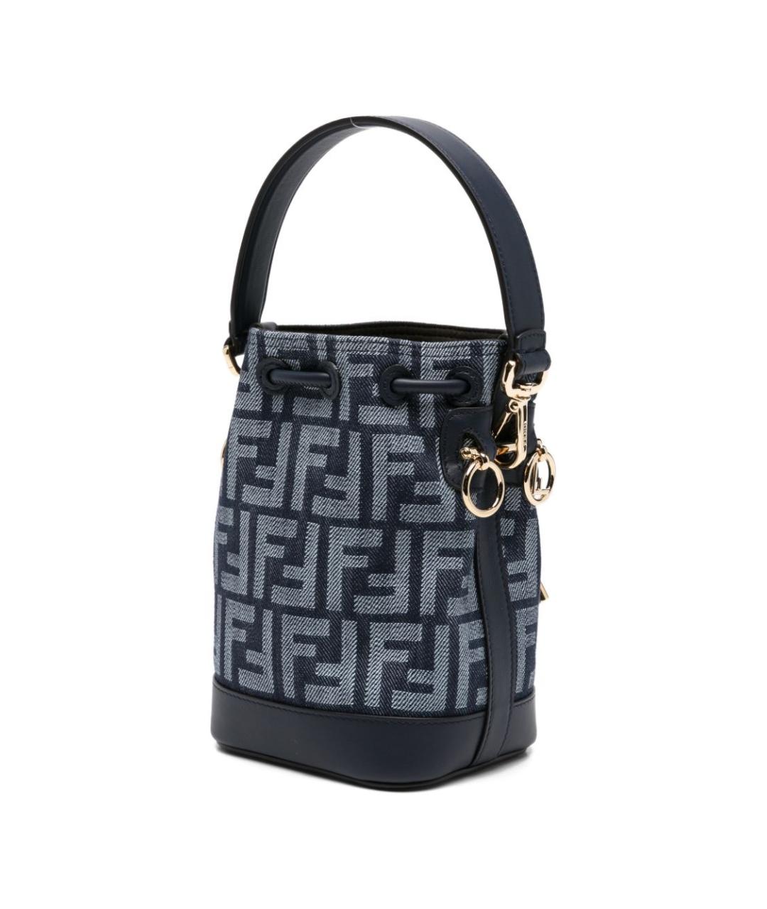 FENDI Синяя твидовая сумка через плечо, фото 5