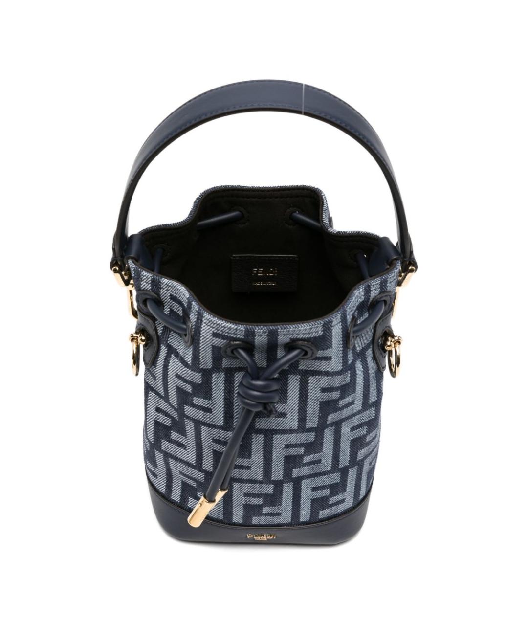 FENDI Синяя твидовая сумка через плечо, фото 4