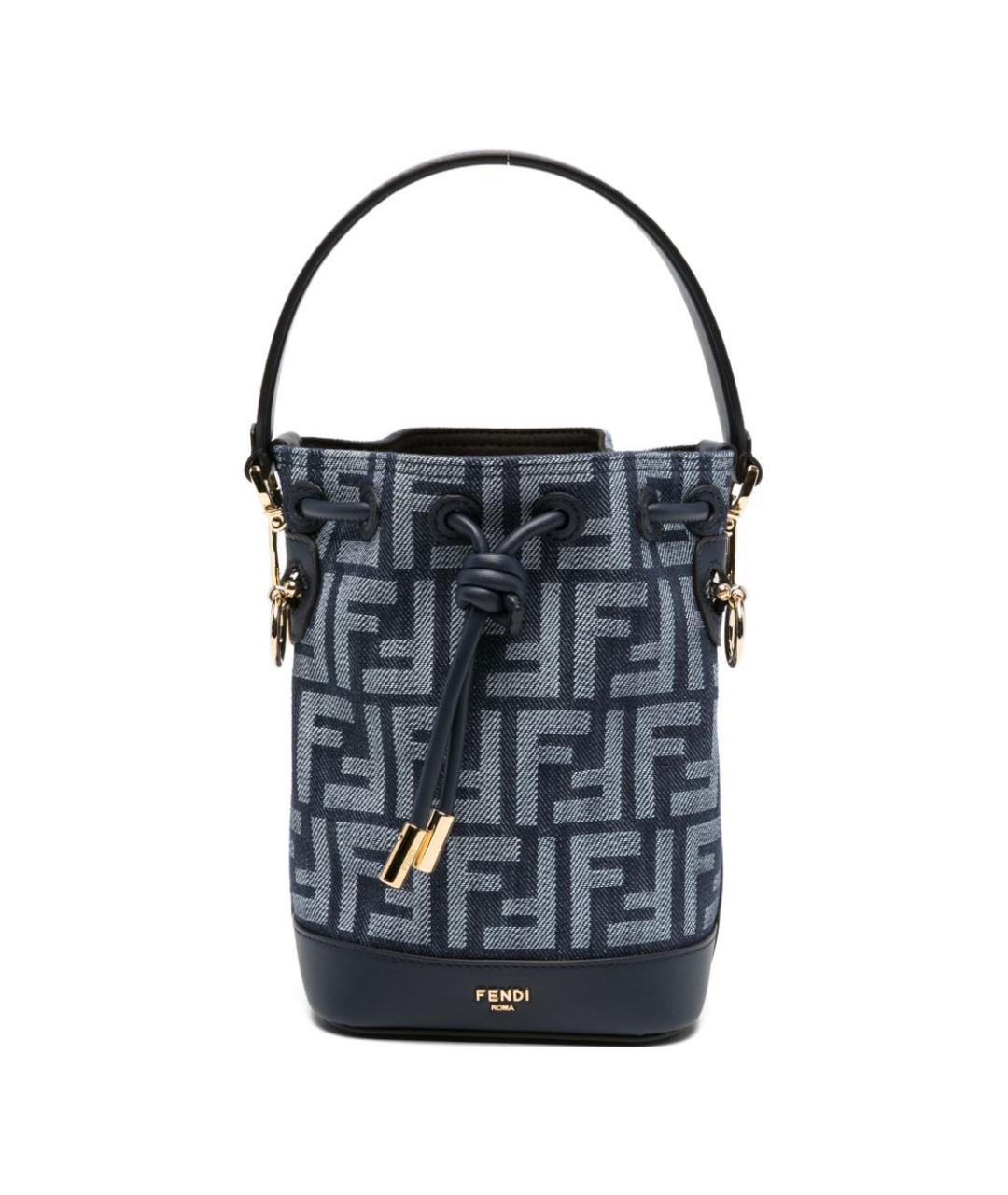 FENDI Синяя твидовая сумка через плечо, фото 1