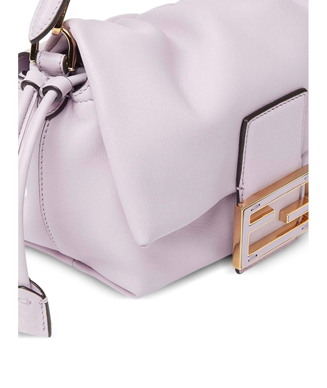 FENDI Розовая кожаная сумка через плечо, фото 4