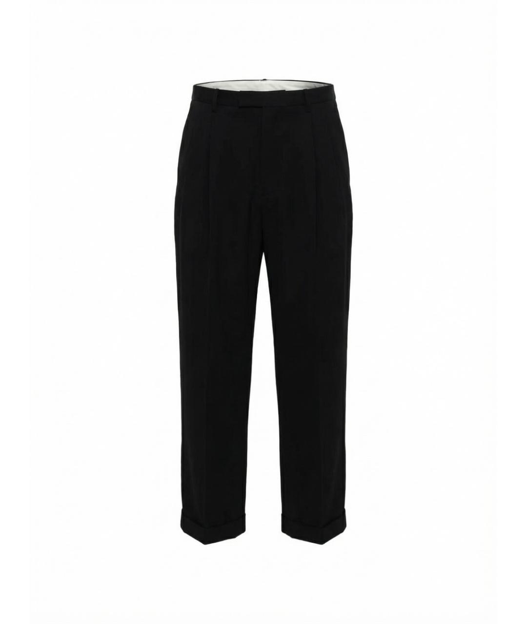 BOTTEGA VENETA Черные шерстяные классические брюки, фото 1