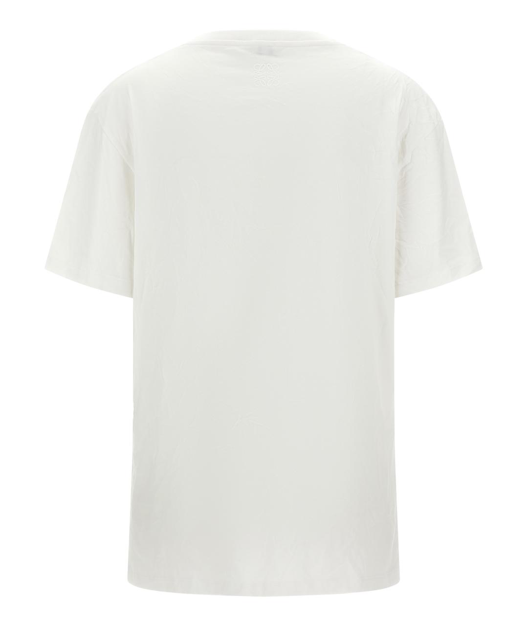 LOEWE Белая хлопковая футболка, фото 2