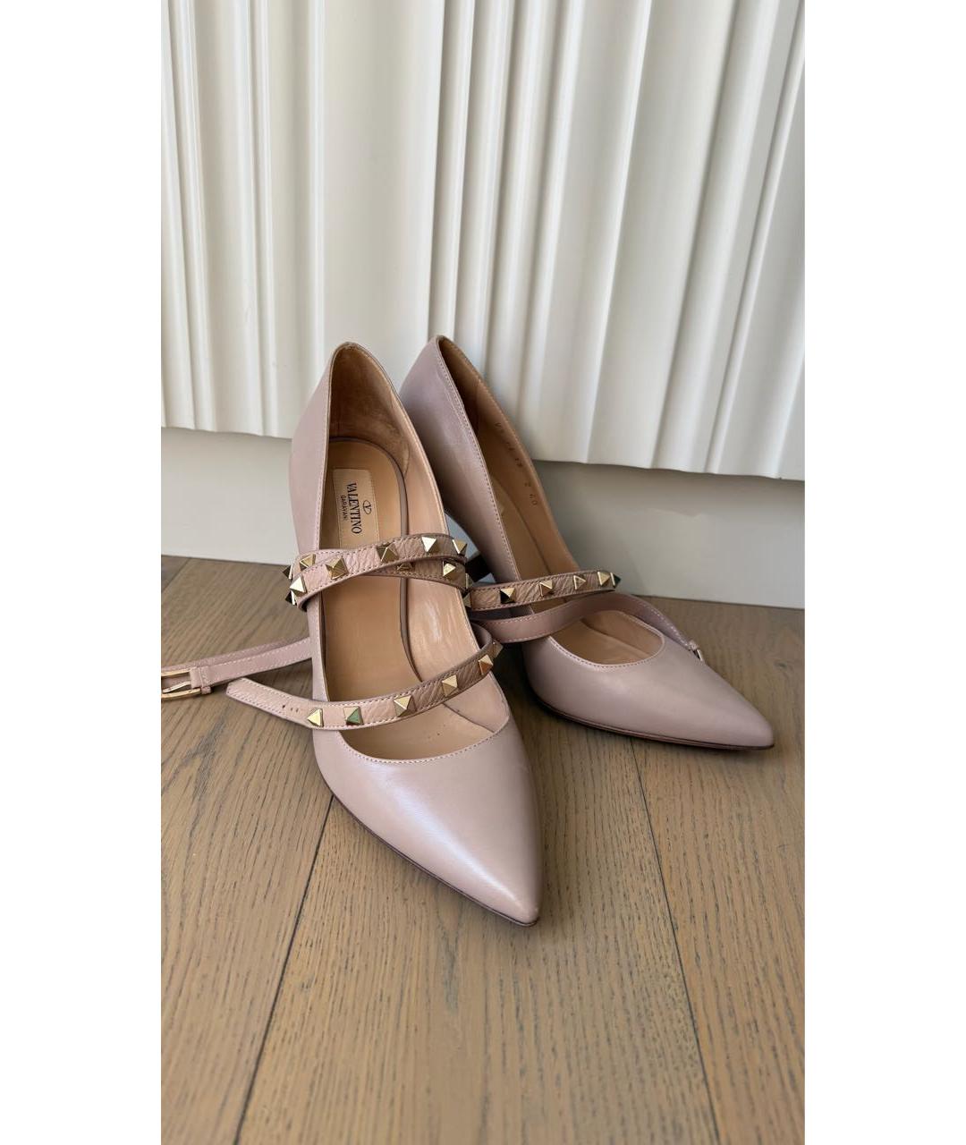 VALENTINO Бежевые кожаные туфли, фото 6