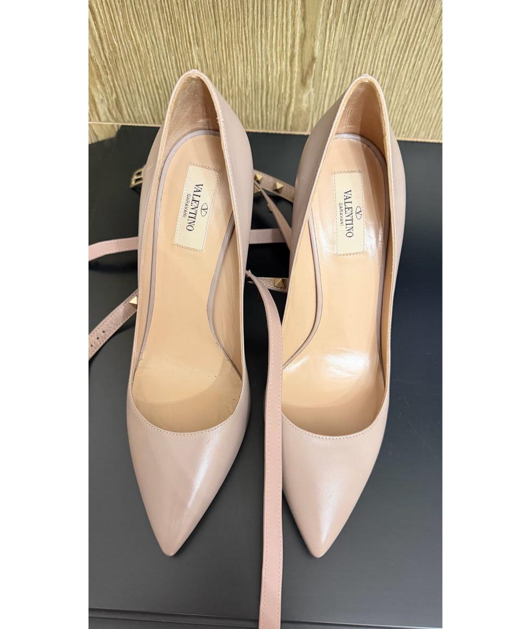 VALENTINO Бежевые кожаные туфли, фото 3