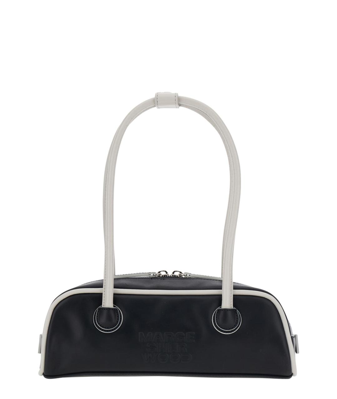 MARGESHERWOOD Черная кожаная сумка через плечо, фото 1