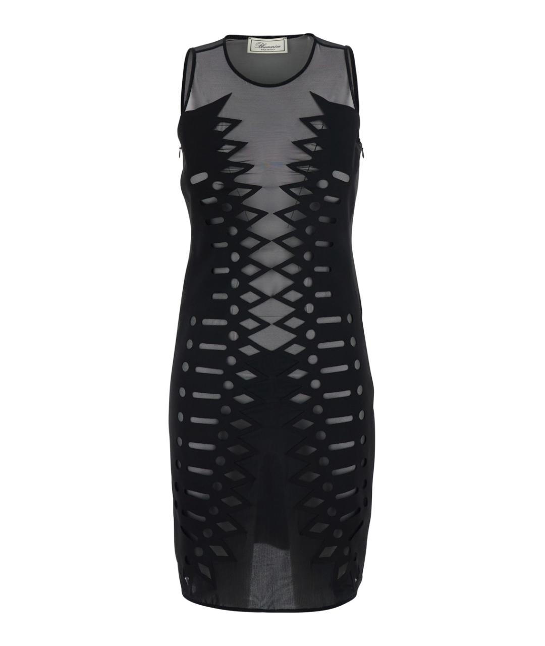 BLUMARINE Черное полиэстеровое коктейльное платье, фото 1