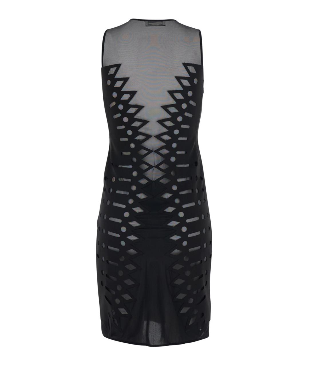 BLUMARINE Черное полиэстеровое коктейльное платье, фото 2