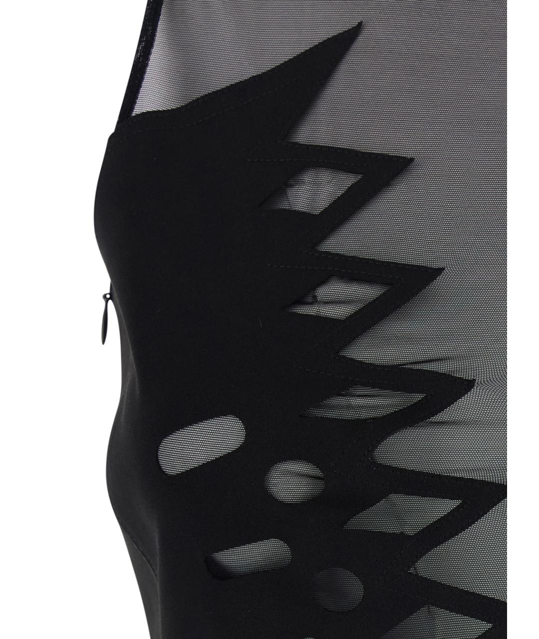 BLUMARINE Черное полиэстеровое коктейльное платье, фото 3