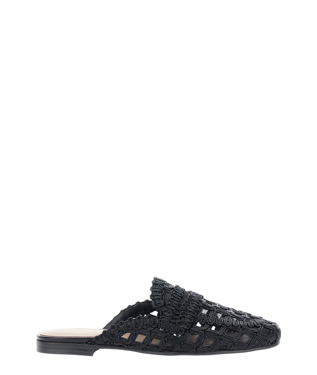 TWIN-SET Черные синтетические мюли, фото 1