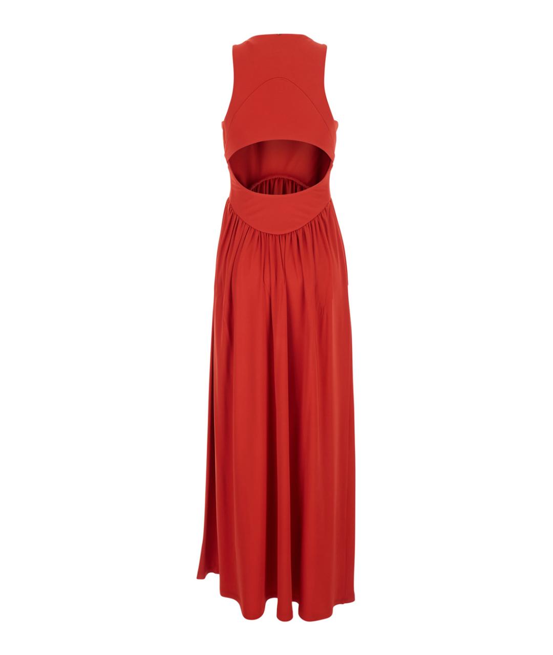 SPORTMAX Красное вискозное повседневное платье, фото 2