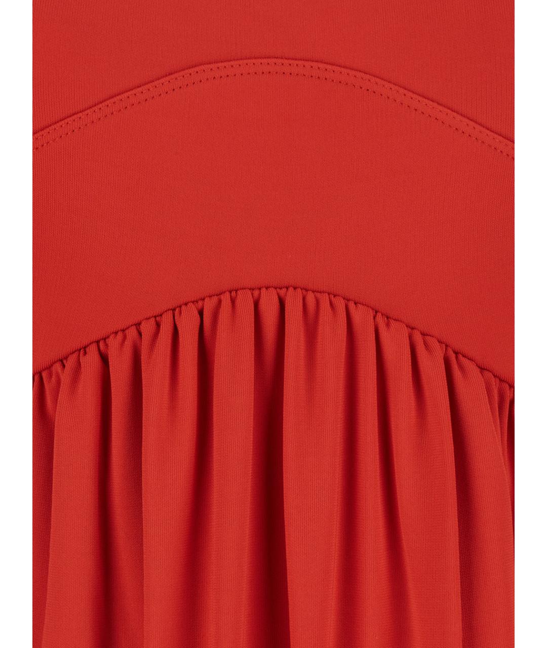 SPORTMAX Красное вискозное повседневное платье, фото 3