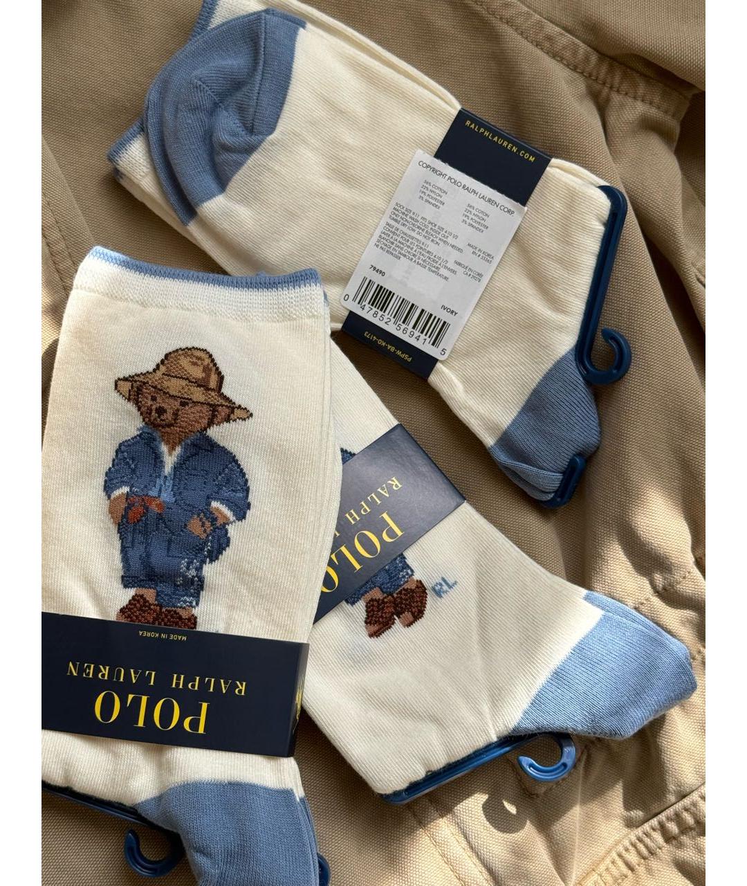 POLO RALPH LAUREN Белые носки, чулки и колготы, фото 3