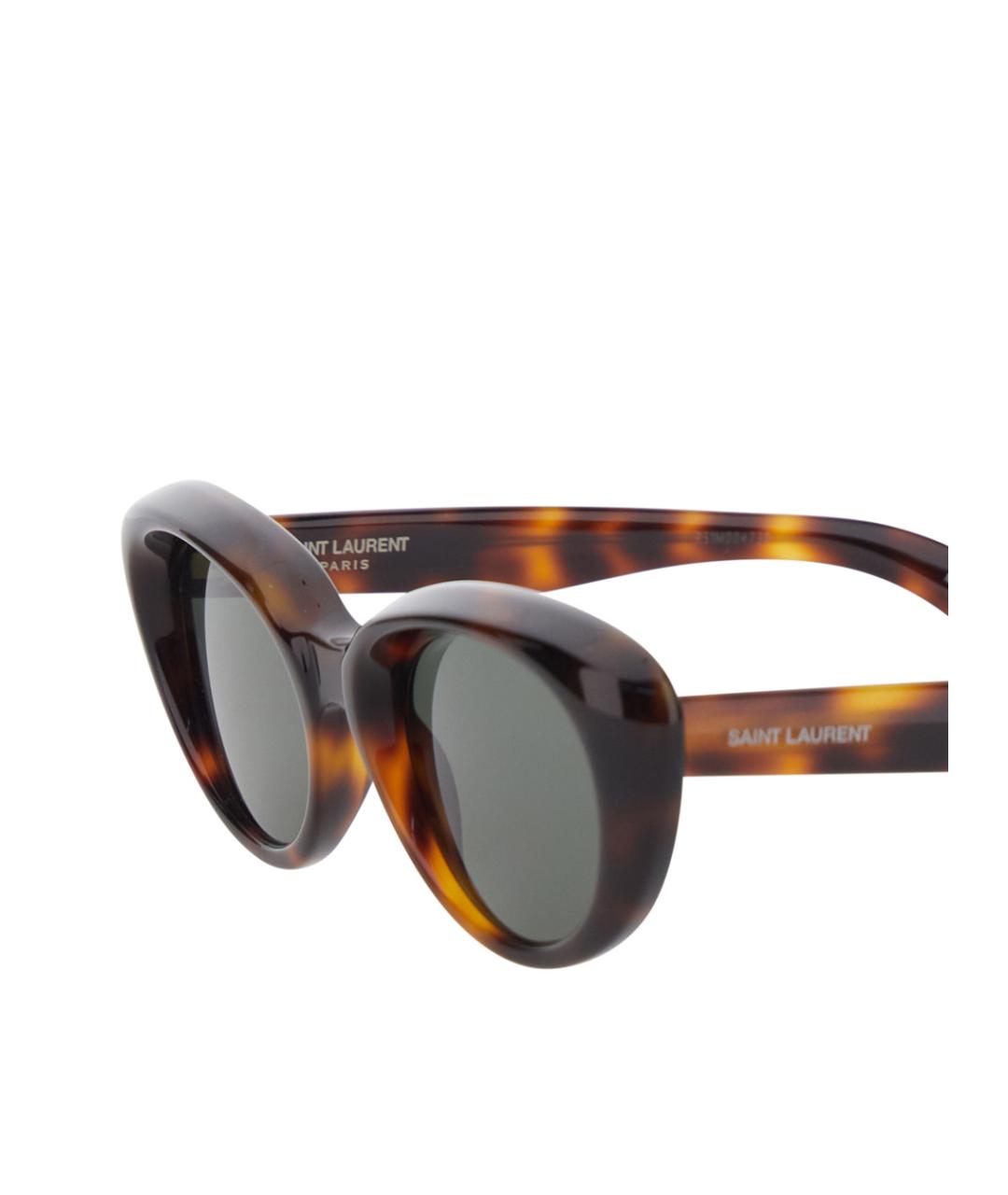 SAINT LAURENT Коричневые солнцезащитные очки, фото 3