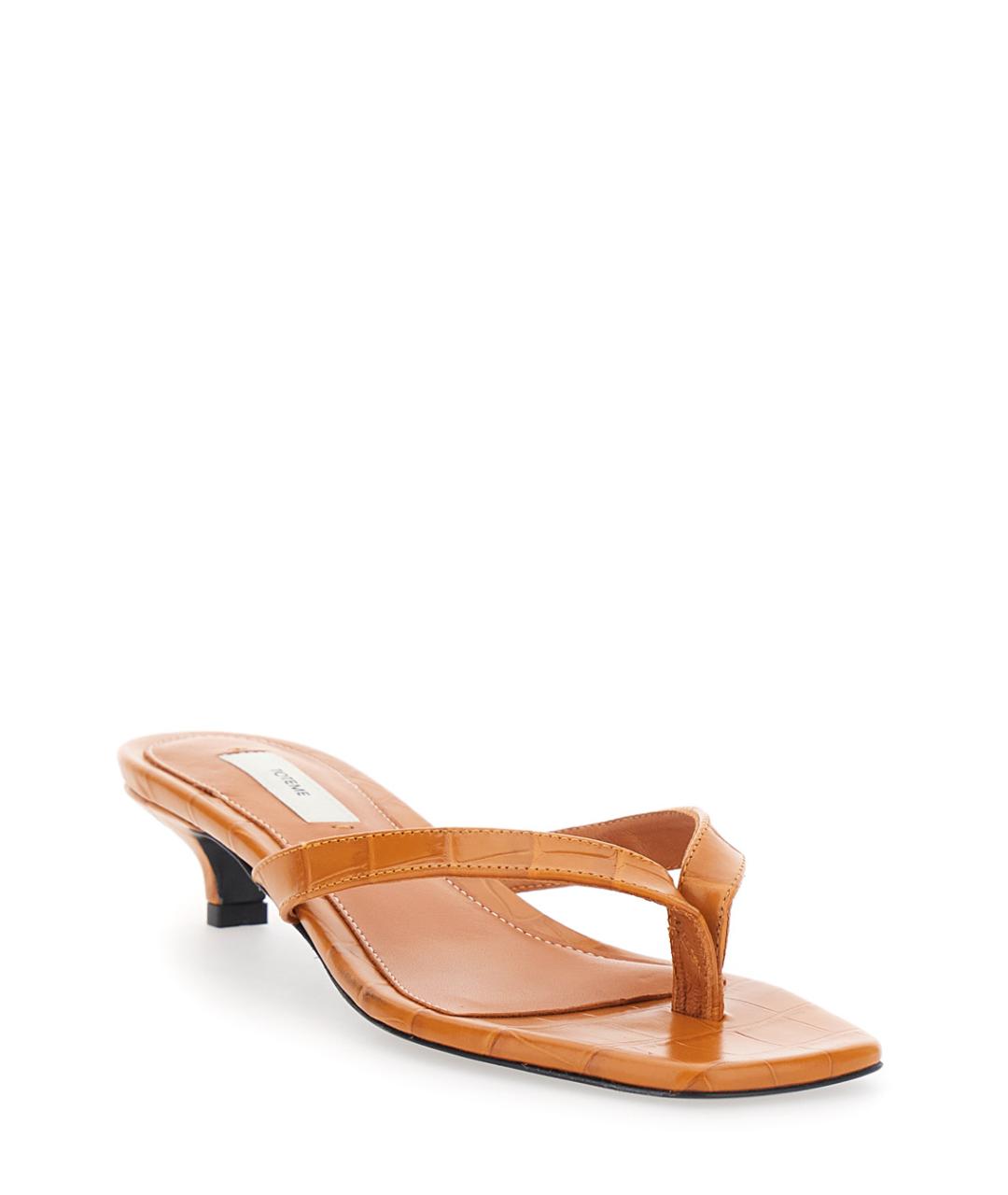 TOTEME Коричневые кожаные мюли, фото 2