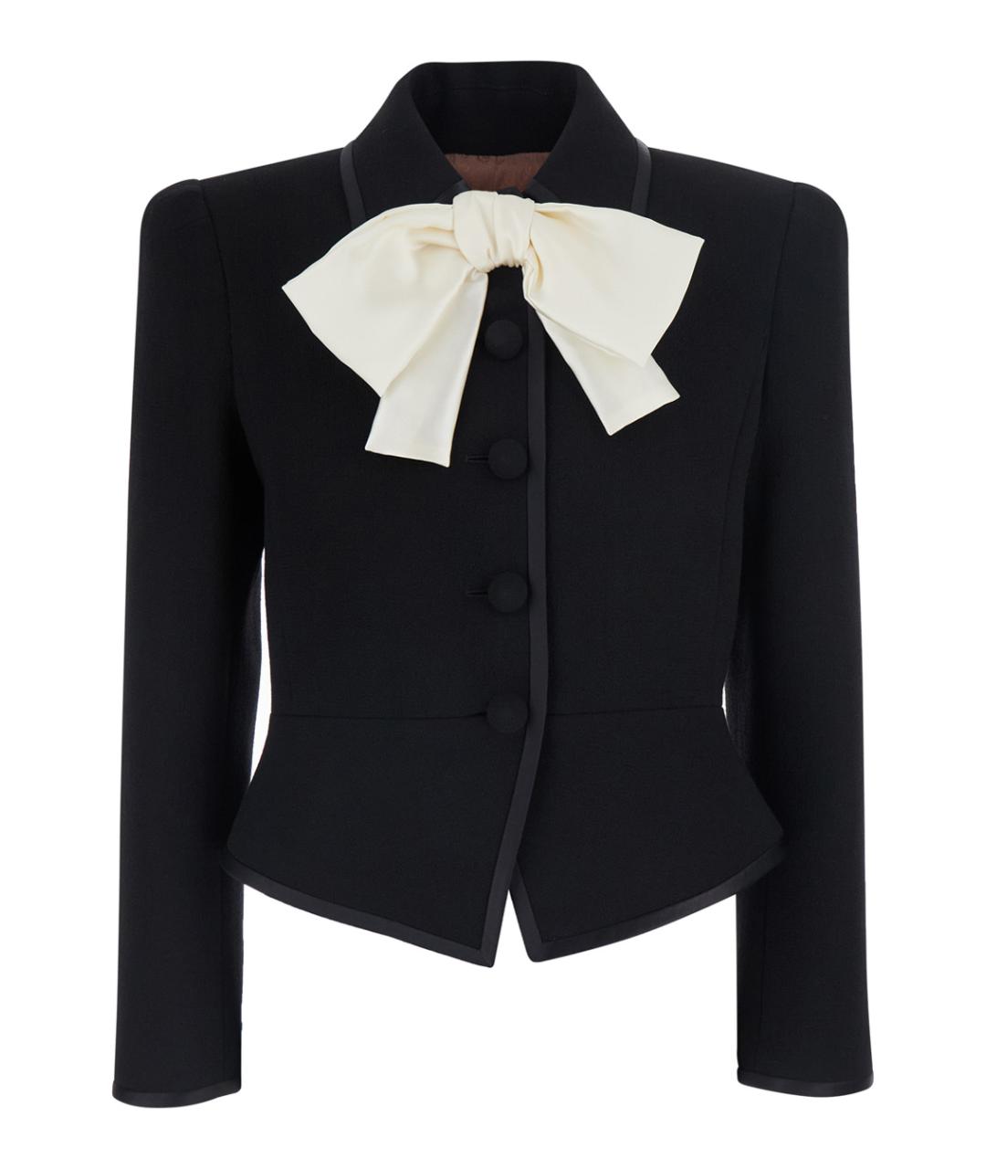 VALENTINO Черный шерстяной жакет/пиджак, фото 1