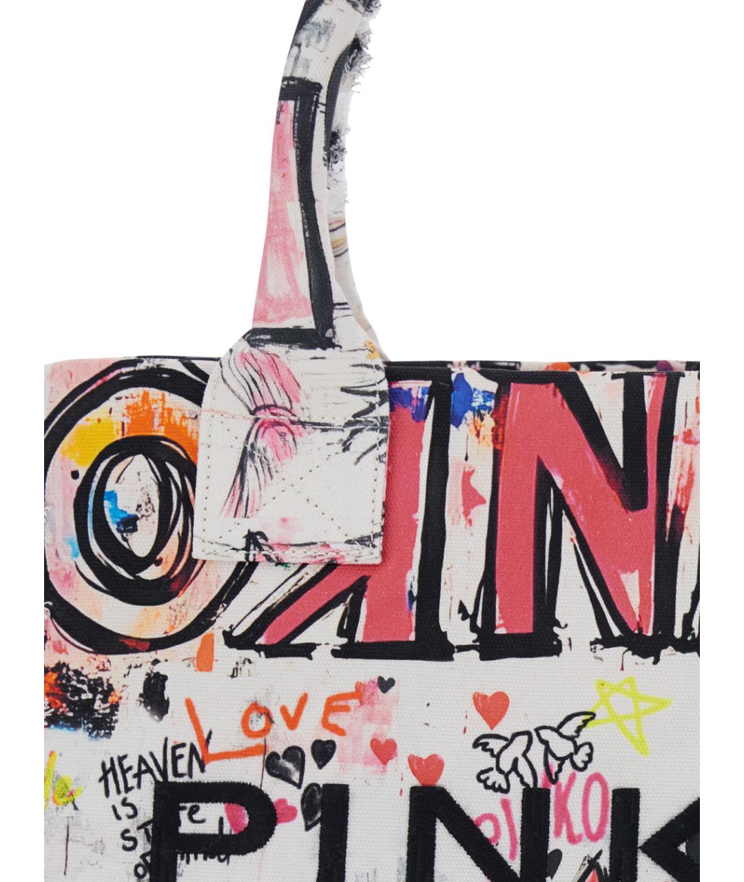 PINKO Мульти хлопковая сумка тоут, фото 3