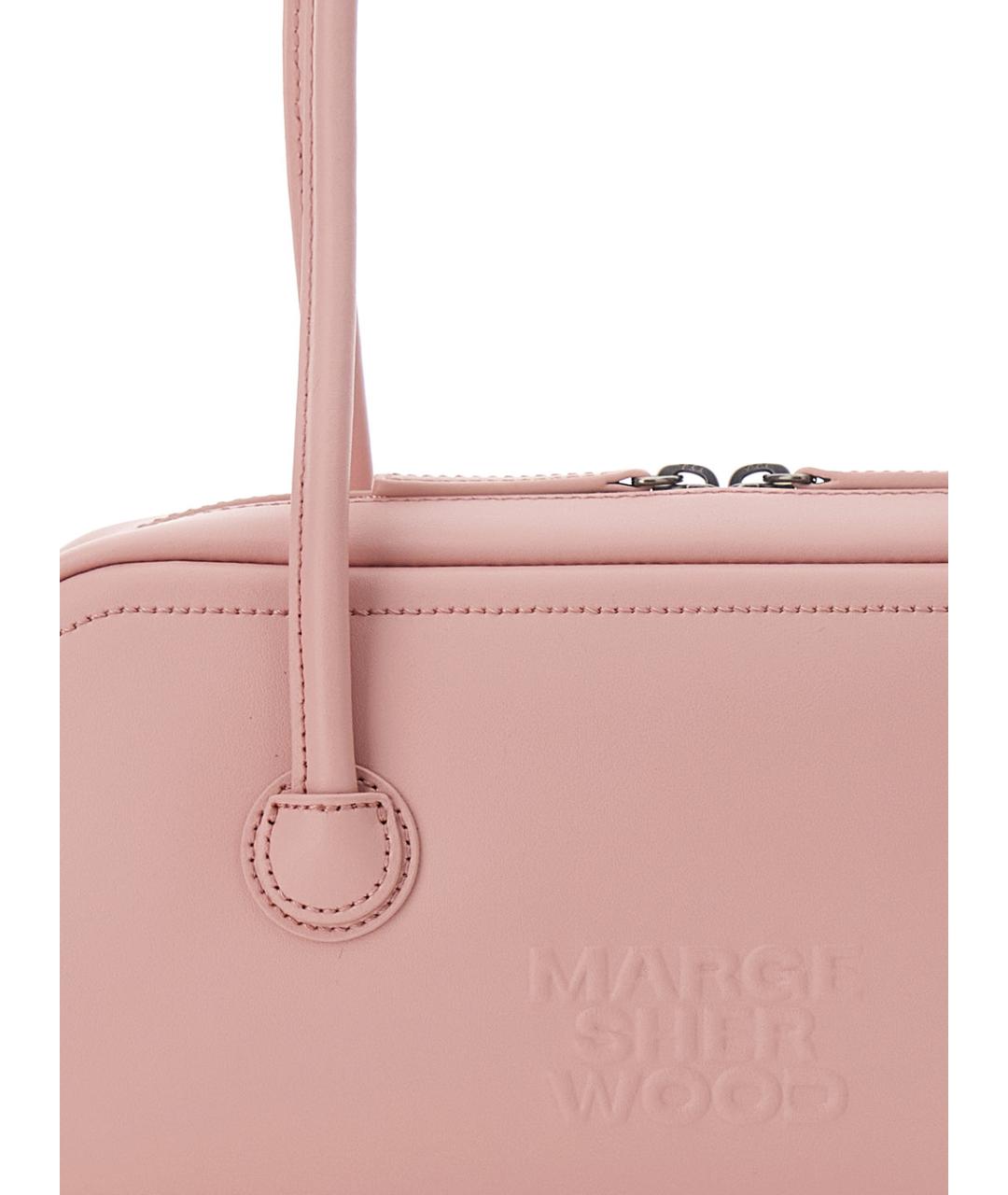 MARGESHERWOOD Розовая кожаная сумка через плечо, фото 3