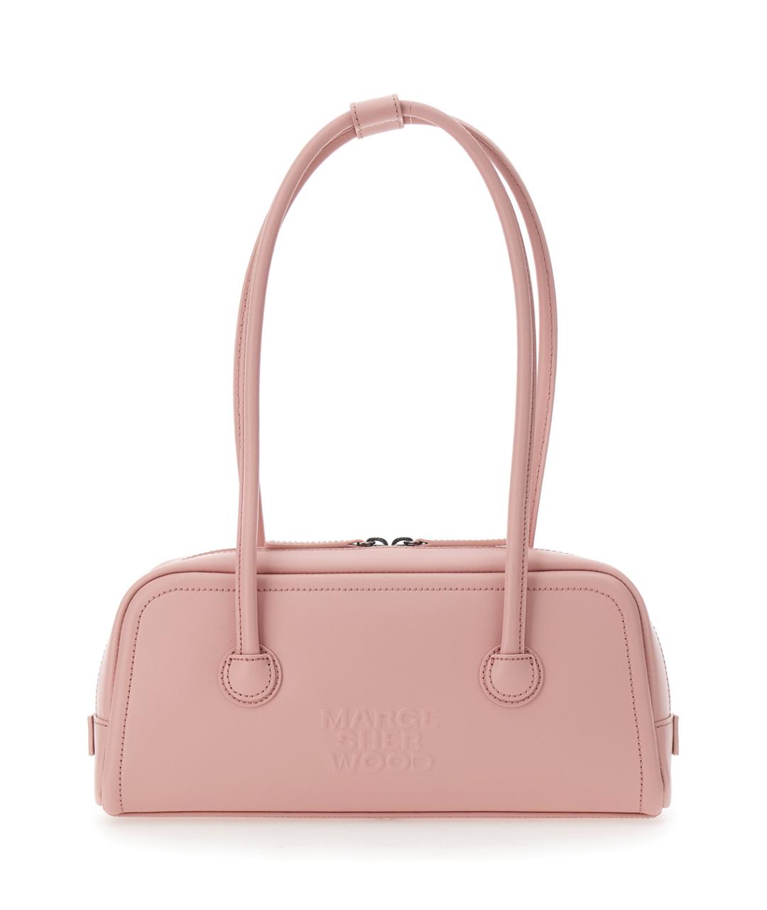 MARGESHERWOOD Розовая кожаная сумка через плечо, фото 1