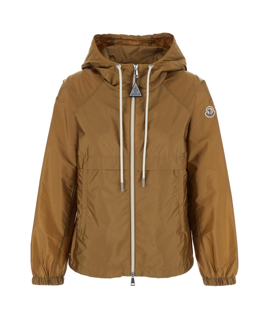 MONCLER Коричневая полиамидовая куртка, фото 1