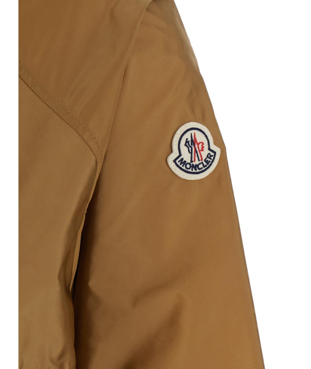 MONCLER Коричневая полиамидовая куртка, фото 3