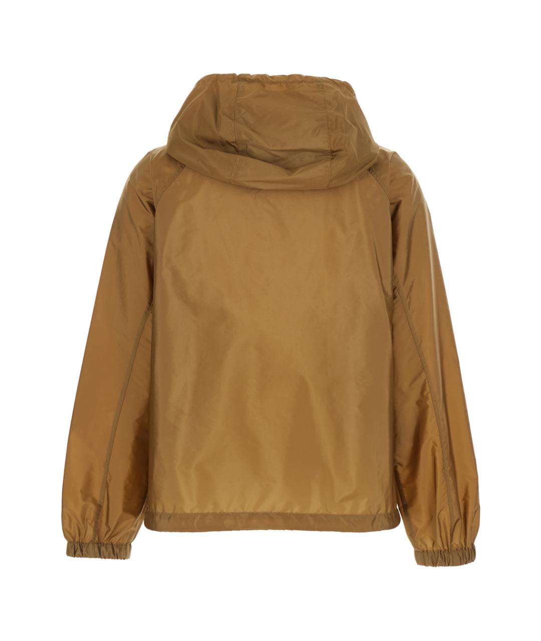 MONCLER Коричневая полиамидовая куртка, фото 2