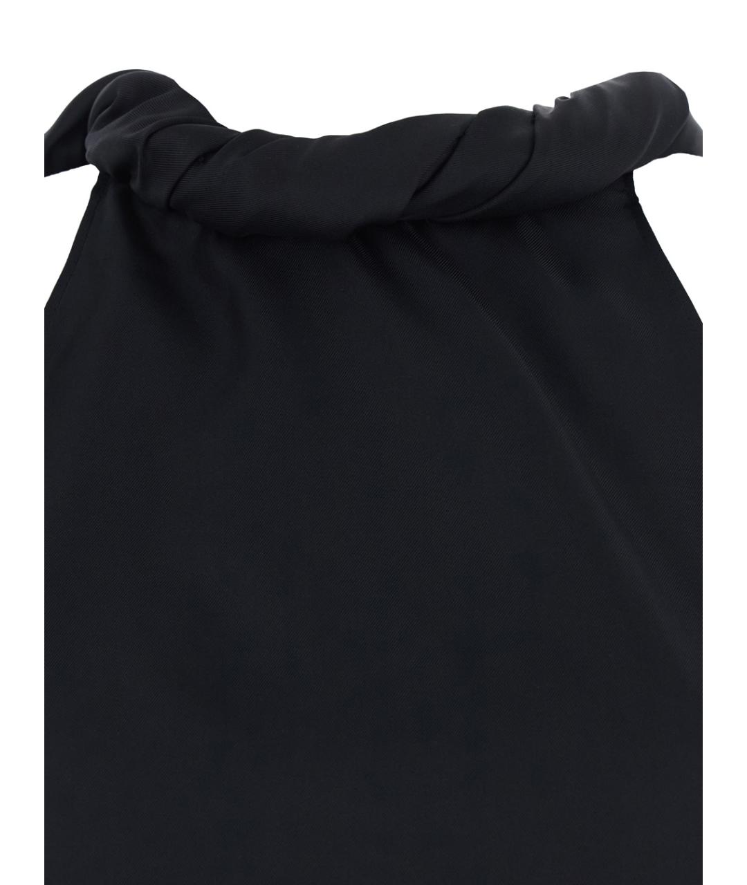 LOULOU STUDIO Черная шелковая блузы, фото 3