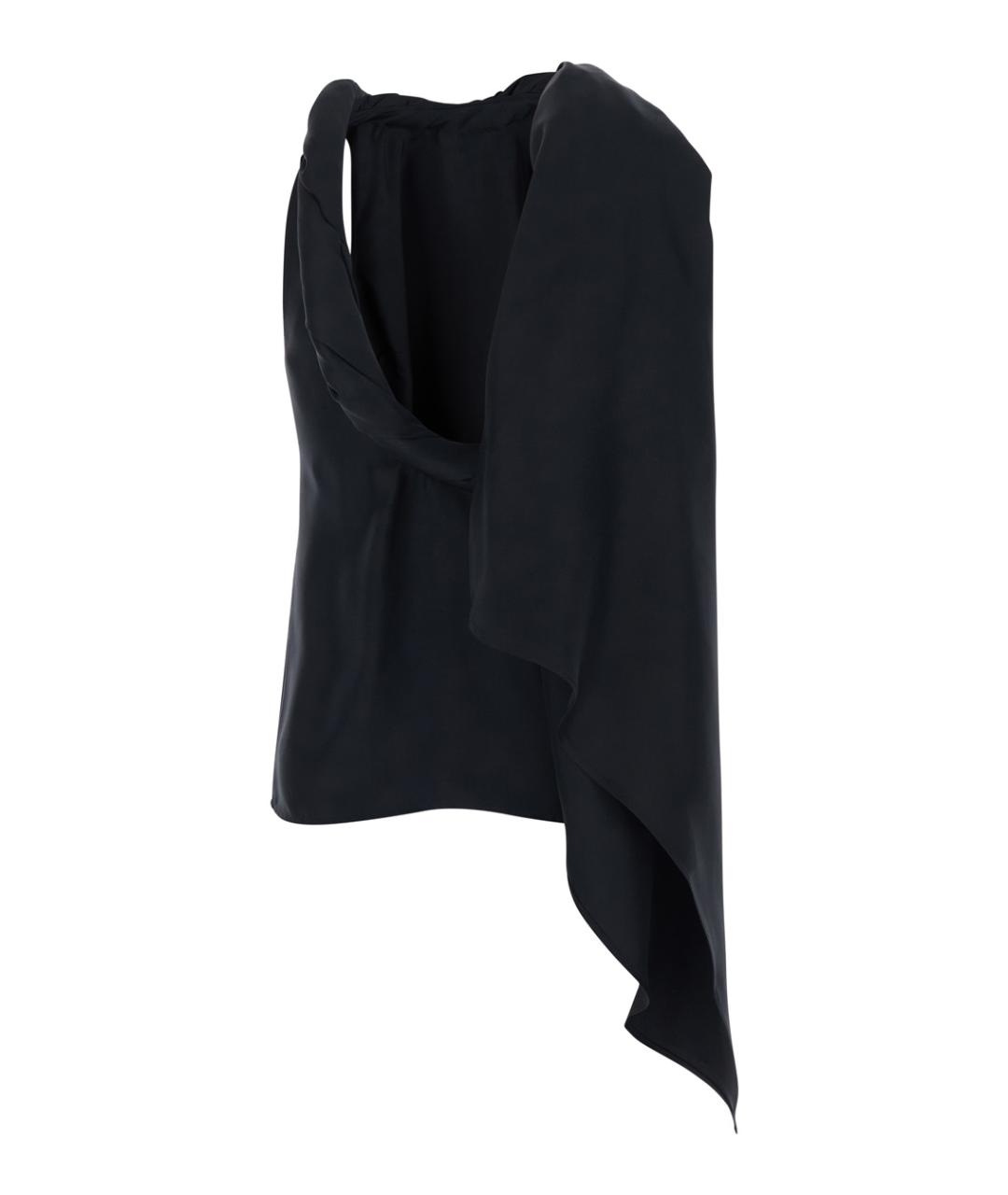 LOULOU STUDIO Черная шелковая блузы, фото 2