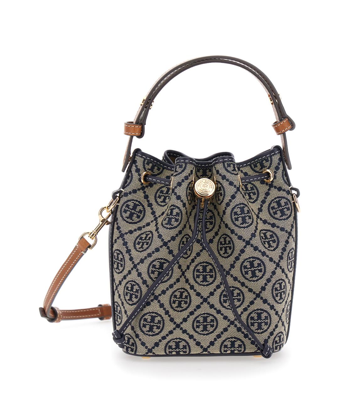 TORY BURCH Синяя хлопковая сумка тоут, фото 1