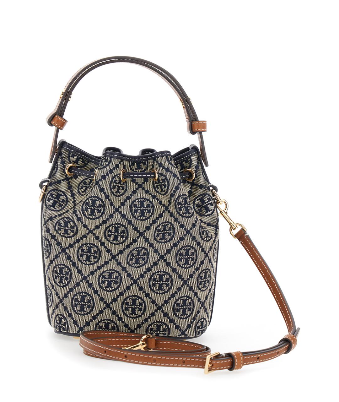 TORY BURCH Синяя хлопковая сумка тоут, фото 2