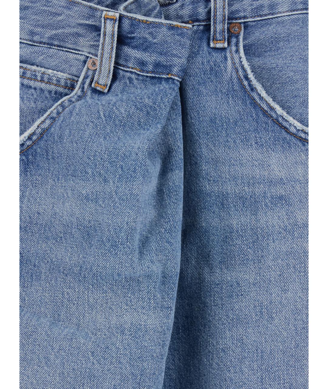 AGOLDE Синие хлопковые прямые джинсы, фото 3